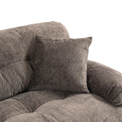 84 Upholstered 3-Seater Sofa with Dual-Layer Memory Foam Cushioning, and Complimentary Comfort Pillows
