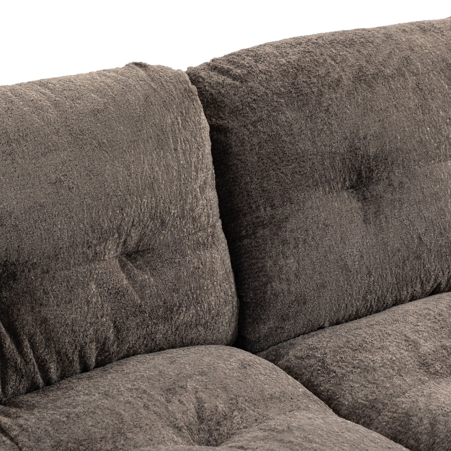 84 Upholstered 3-Seater Sofa with Dual-Layer Memory Foam Cushioning, and Complimentary Comfort Pillows
