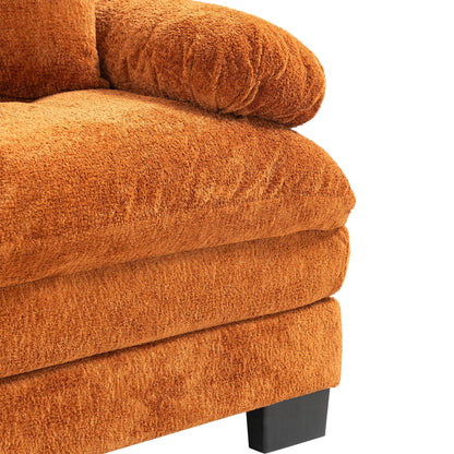 84 Upholstered 3-Seater Sofa with Dual-Layer Memory Foam Cushioning, and Complimentary Comfort Pillows