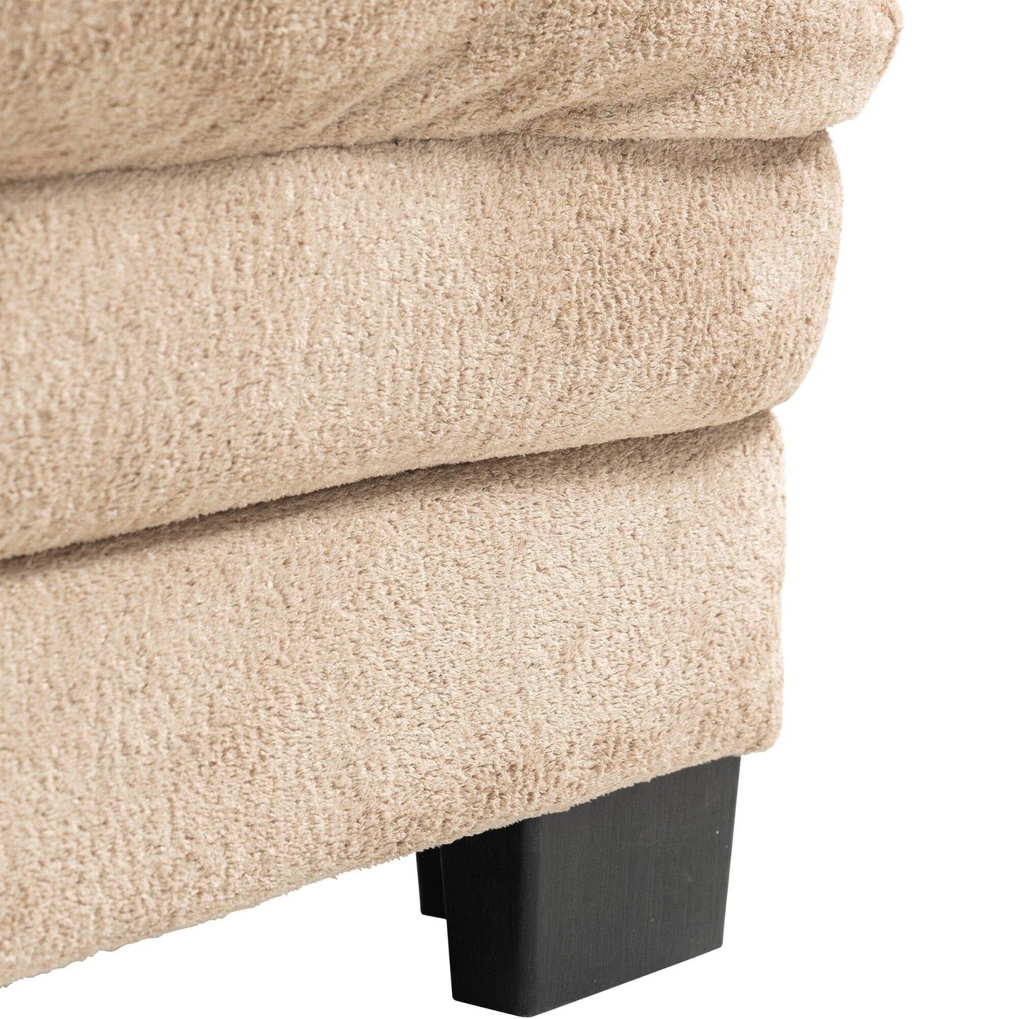84 Upholstered 3-Seater Sofa with Dual-Layer Memory Foam Cushioning, and Complimentary Comfort Pillows