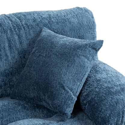 84 Upholstered 3-Seater Sofa with Dual-Layer Memory Foam Cushioning, and Complimentary Comfort Pillows
