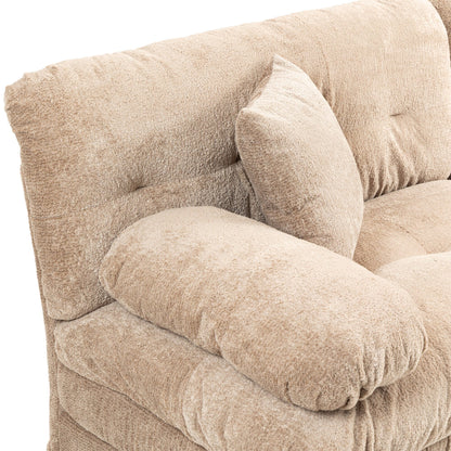84 Upholstered 3-Seater Sofa with Dual-Layer Memory Foam Cushioning, and Complimentary Comfort Pillows