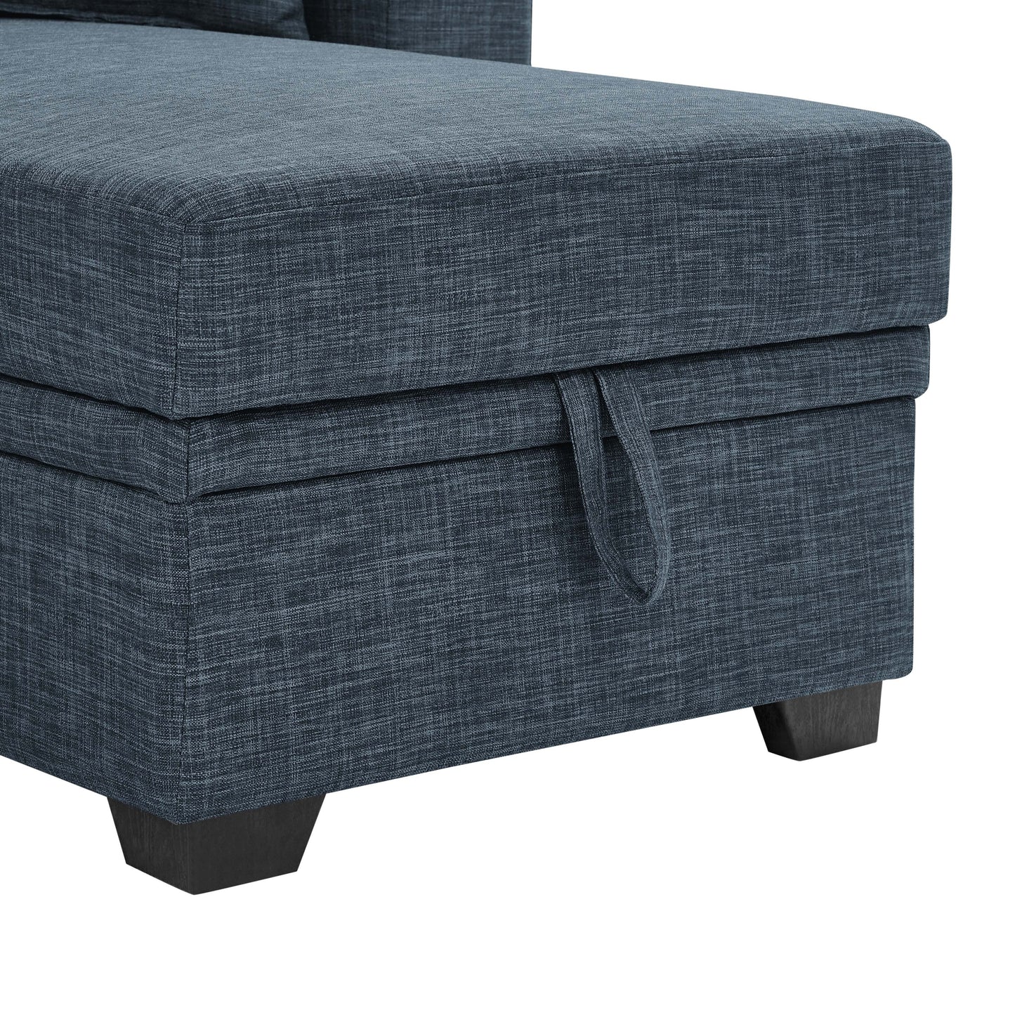 85.5'' Upholstered Sleeper Sofa,Storage is available under the chaise seat,blends contemporary appeal with simple sophistication