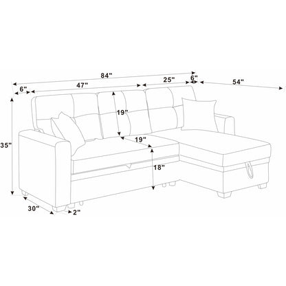 85.5'' Upholstered Sleeper Sofa