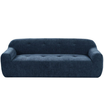85.8 Inch Wide Chenille Fabric 3-Seater Sofa with Tufted Style