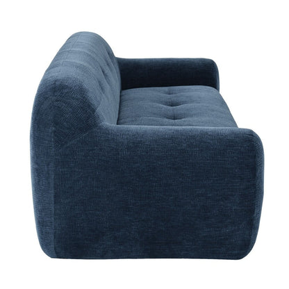 85.8 Inch Wide Chenille Fabric 3-Seater Sofa with Tufted Style