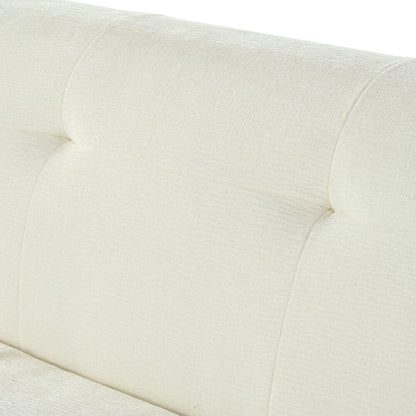 85.8 Inch Wide Chenille Fabric 3-Seater Sofa with Tufted Style