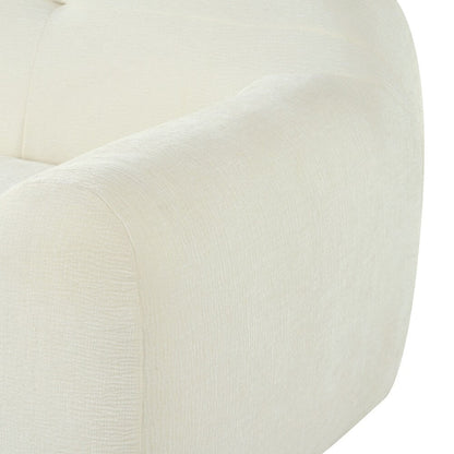 85.8 Inch Wide Chenille Fabric 3-Seater Sofa with Tufted Style