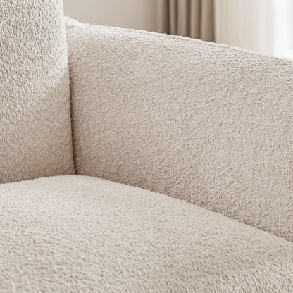 85.82 Fabric 3-Seater Sofa with Solid Wood Frame and 2 Pillows