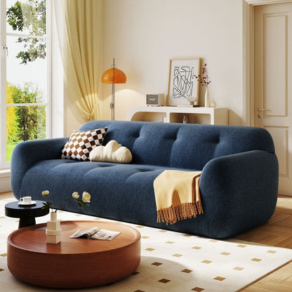 85.8 Modern Chenille 3-seater Full Sponge Compression Design Sofa with Powder-free Foam