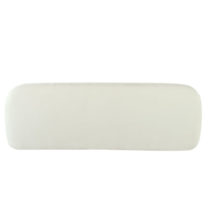 85.8 Wide Chenille Fabric 3-Seater Sofa with Tufted Style, Full Sponge Compression Design, with Powder-Free Foam
