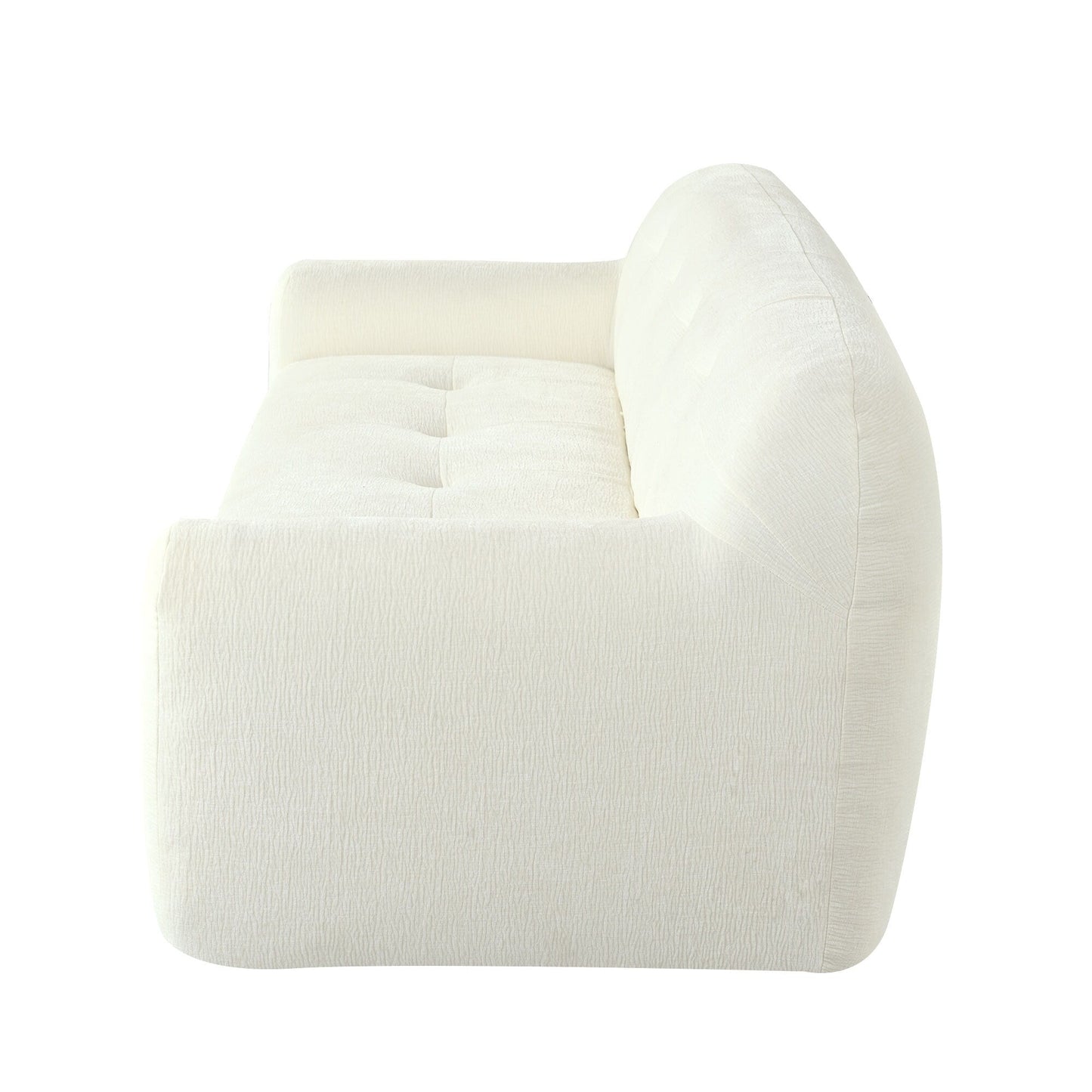 85.8Wide Chenille Fabric 3-Seater Sofa, Full Sponge Compression Design,With Powder-Free Foam,Pocket Spring For Extra Comfort
