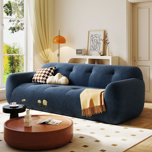 85.8Wide Chenille Fabric 3-Seater Sofa, Full Sponge Compression Design,With Powder-Free Foam,Pocket Spring For Extra Comfort
