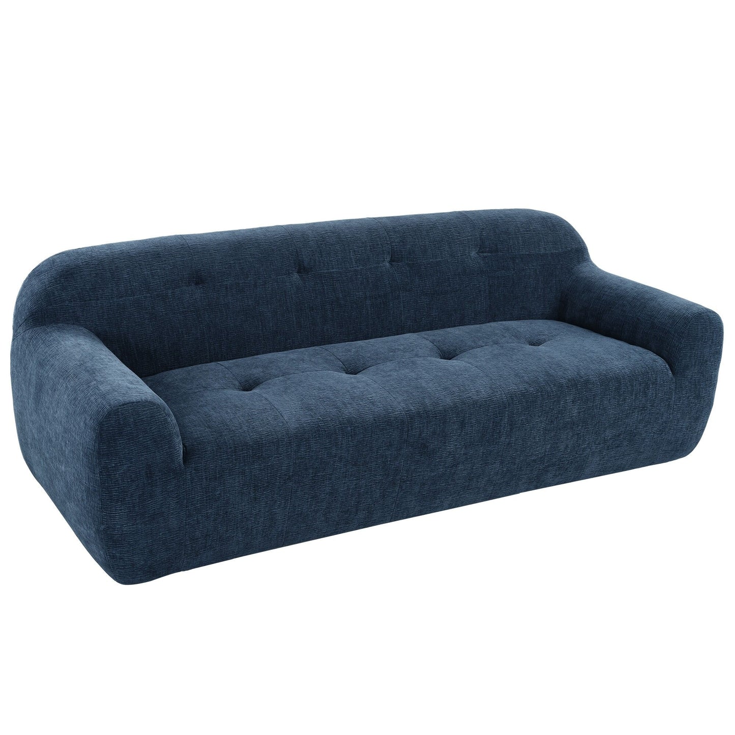 85.8Wide Chenille Fabric 3-Seater Sofa, Full Sponge Compression Design,With Powder-Free Foam,Pocket Spring For Extra Comfort