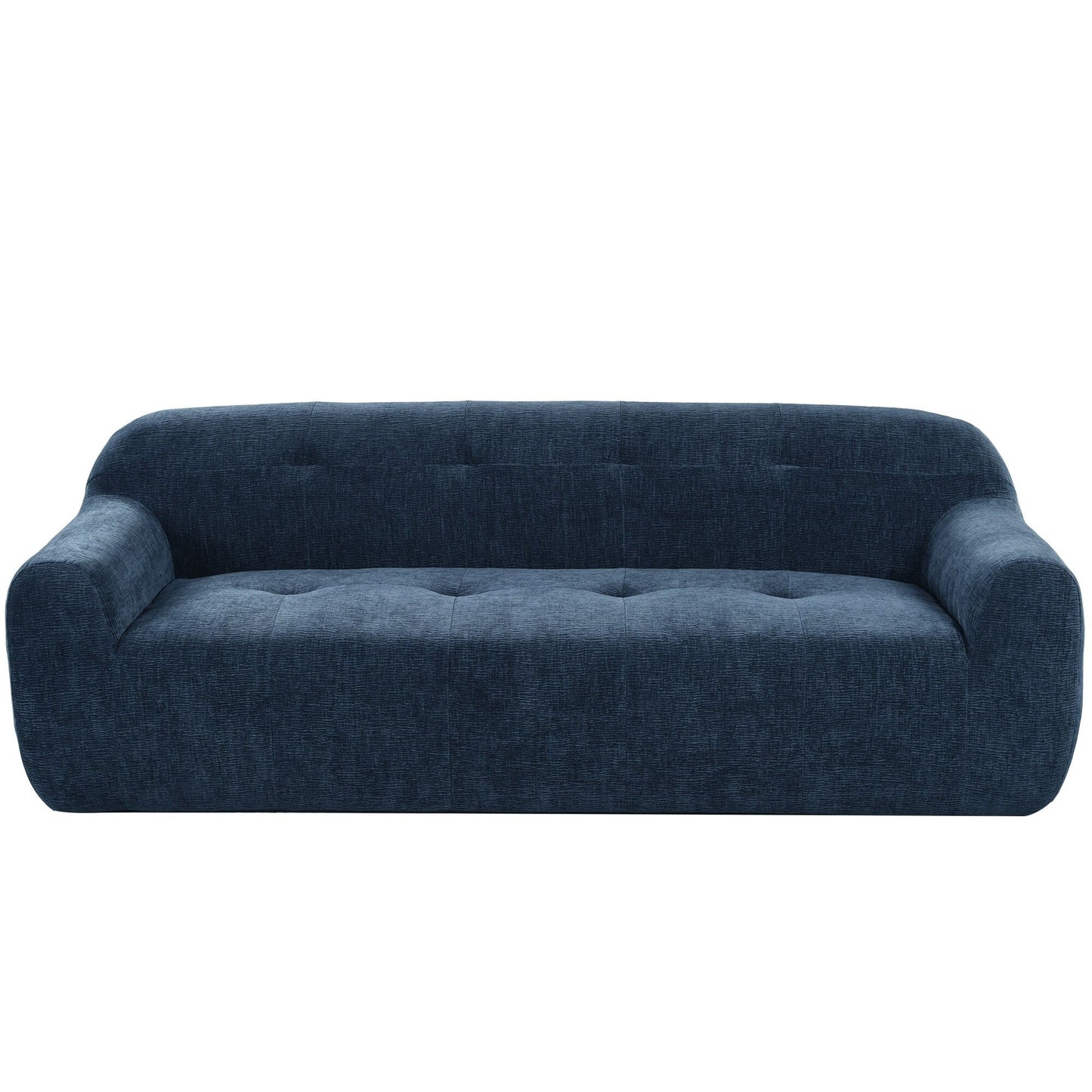 85.8Wide Chenille Fabric 3-Seater Sofa, Full Sponge Compression Design,With Powder-Free Foam,Pocket Spring For Extra Comfort