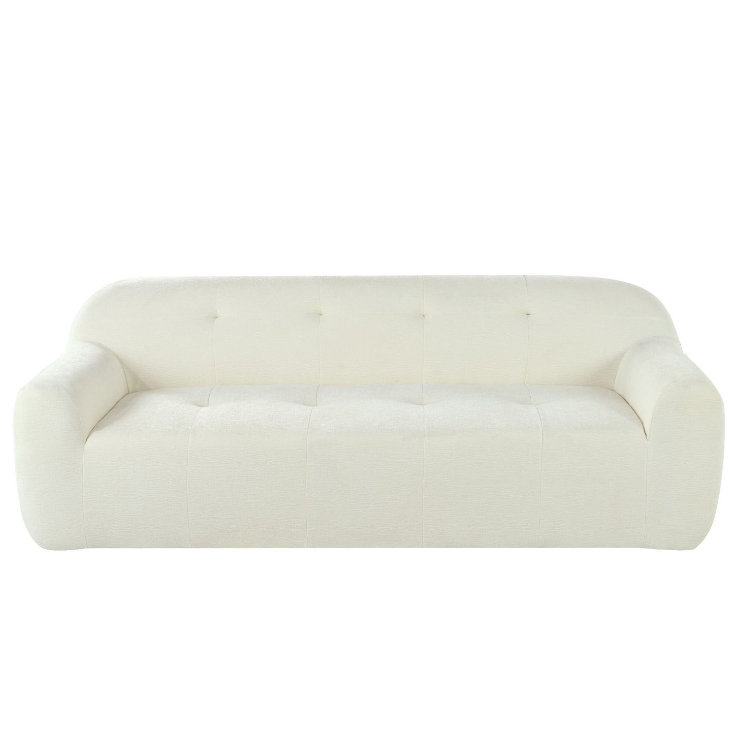85.8Wide Chenille Fabric 3-Seater Sofa, Full Sponge Compression Design,With Powder-Free Foam,Pocket Spring For Extra Comfort