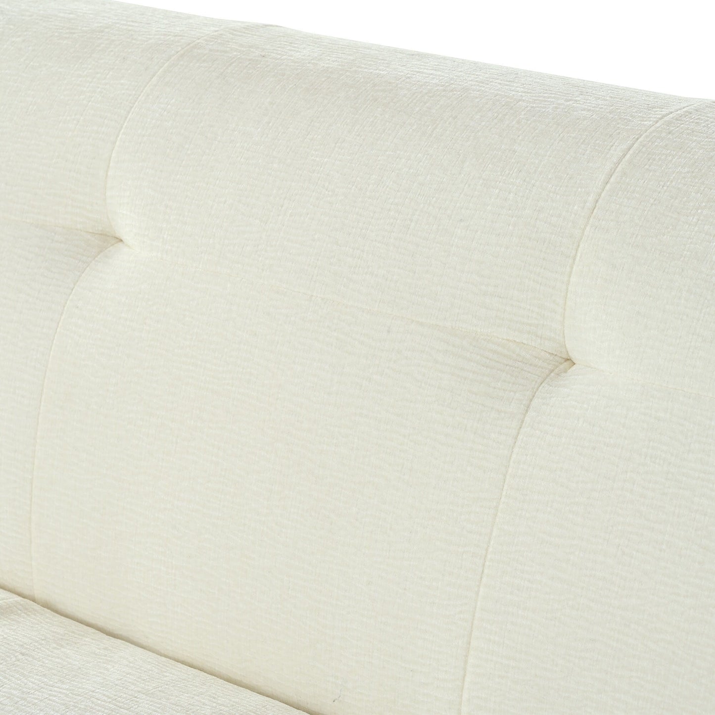 85.8Wide Chenille Fabric 3-Seater Sofa, Full Sponge Compression Design,With Powder-Free Foam,Pocket Spring For Extra Comfort
