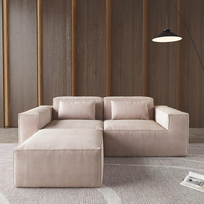 86.62 Modular Sectional Couch, Huge Plus Love Seat Sofa, Modern Comfy Corduroy Couches with Reversible Chaise Ottoman