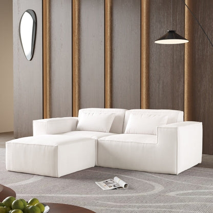 86.62 Modular Sectional Couch, Huge Plus Love Seat Sofa, Modern Comfy Corduroy Couches with Reversible Chaise Ottoman