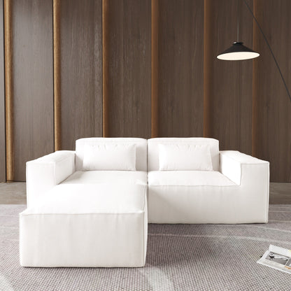 86.62 Modular Sectional Couch, Huge Plus Love Seat Sofa, Modern Comfy Corduroy Couches with Reversible Chaise Ottoman