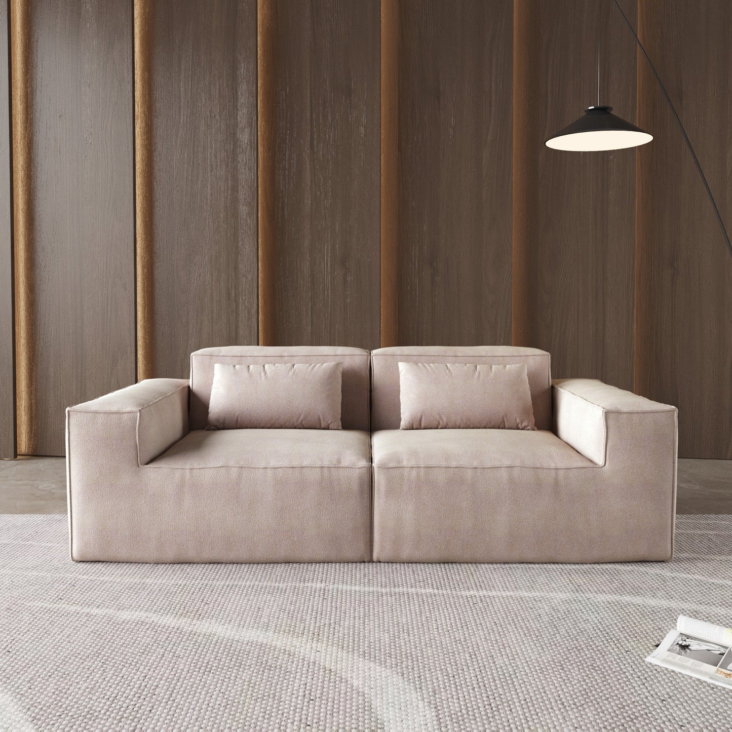 86.62 Modular Sectional Couch, Huge Plus Love Seat Sofa, Modern Comfy Corduroy Couches