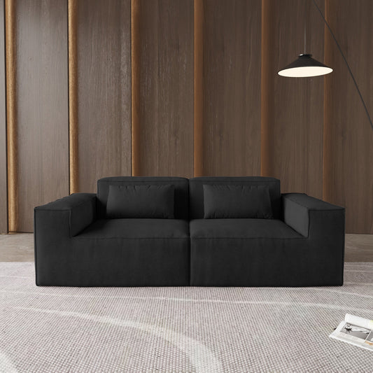 86.62 Modular Sectional Couch, Huge Plus Love Seat Sofa, Modern Comfy Corduroy Couches
