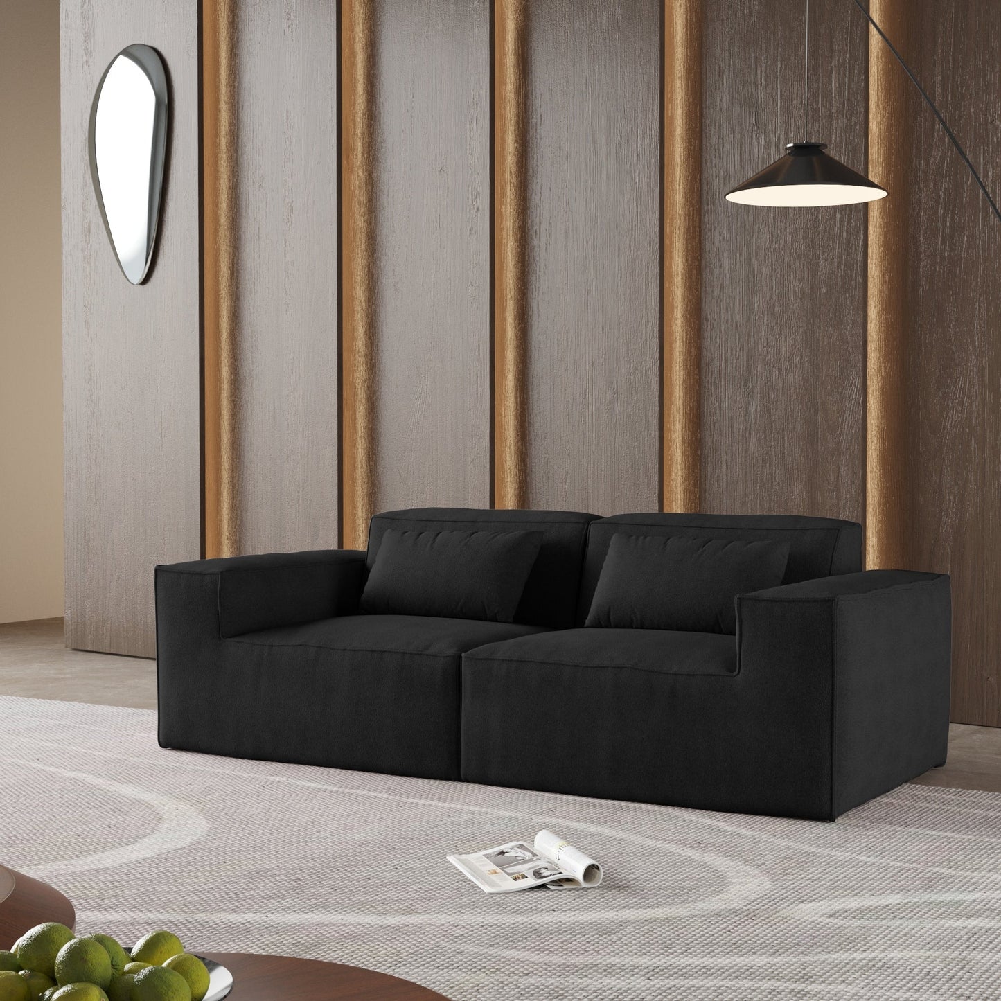 86.62 Modular Sectional Couch, Huge Plus Love Seat Sofa, Modern Comfy Corduroy Couches