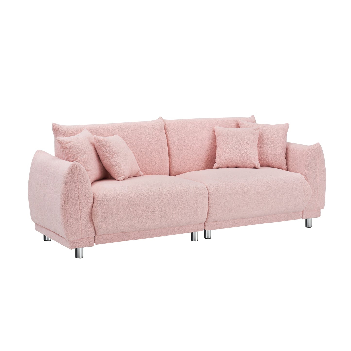 86.6 Fabric 3-Seat Sofa with Removable Stain-Resistant Covers and Medium-Density Foam