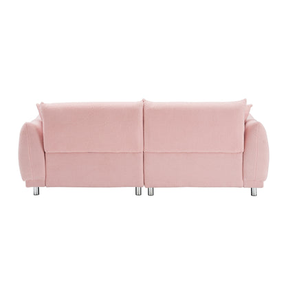 86.6 Fabric 3-Seat Sofa with Removable Stain-Resistant Covers and Medium-Density Foam