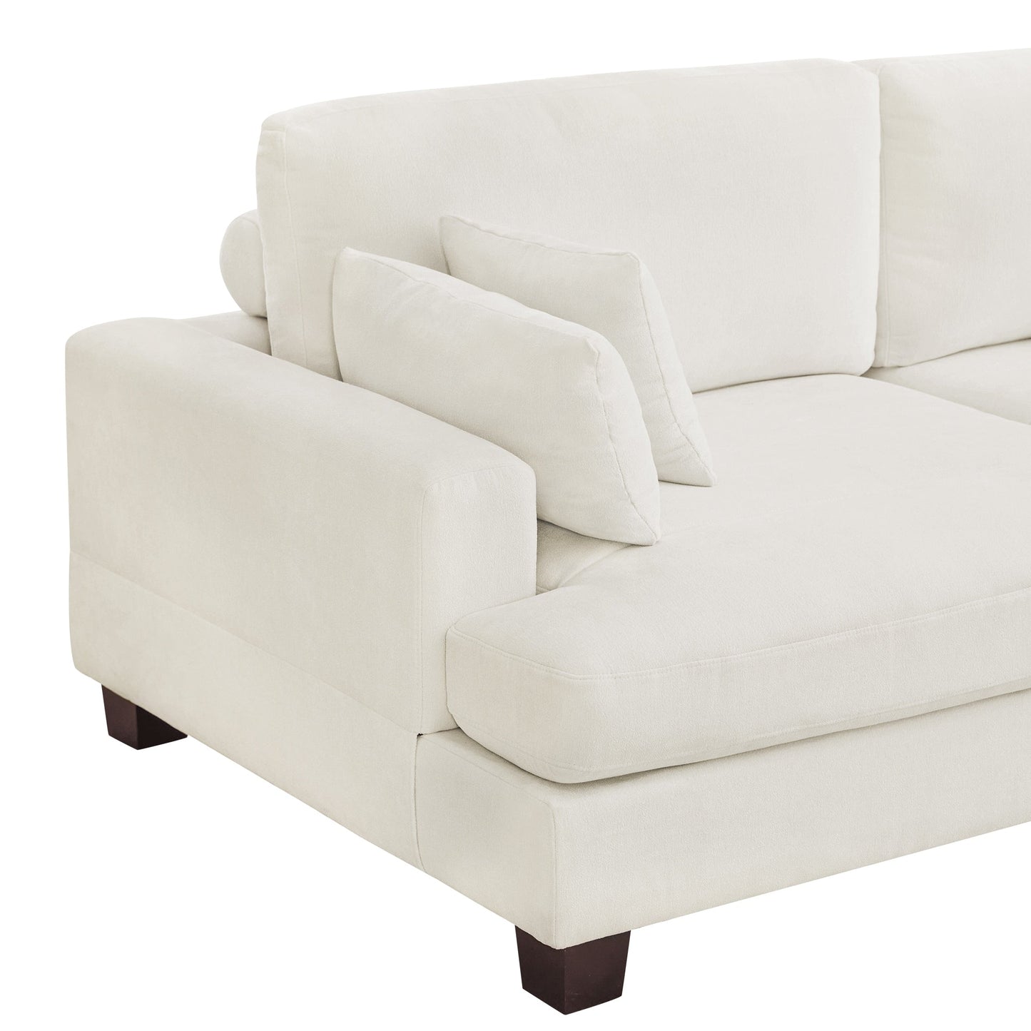 87-in Modern 3-Seater Upholstered Sofa Couch Chenille Design for Living Room