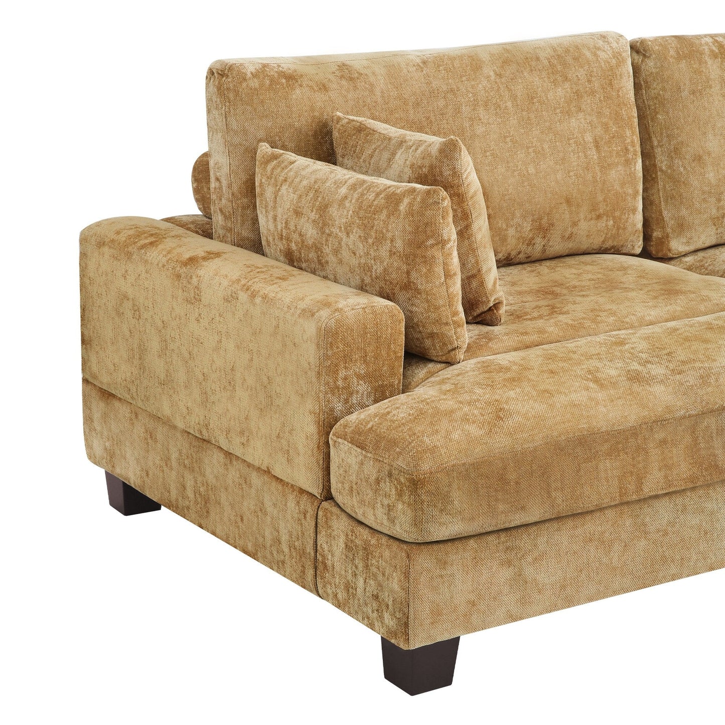 87-in Modern 3-Seater Upholstered Sofa Couch Chenille Design for Living Room