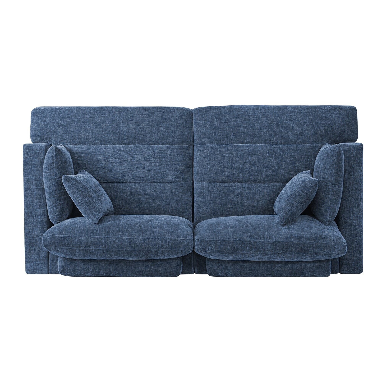 87-in Modern 3-Seater Upholstered Sofa Couch Chenille Design for Living Room