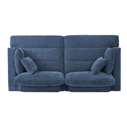 87-in Modern 3-Seater Upholstered Sofa Couch Chenille Design for Living Room