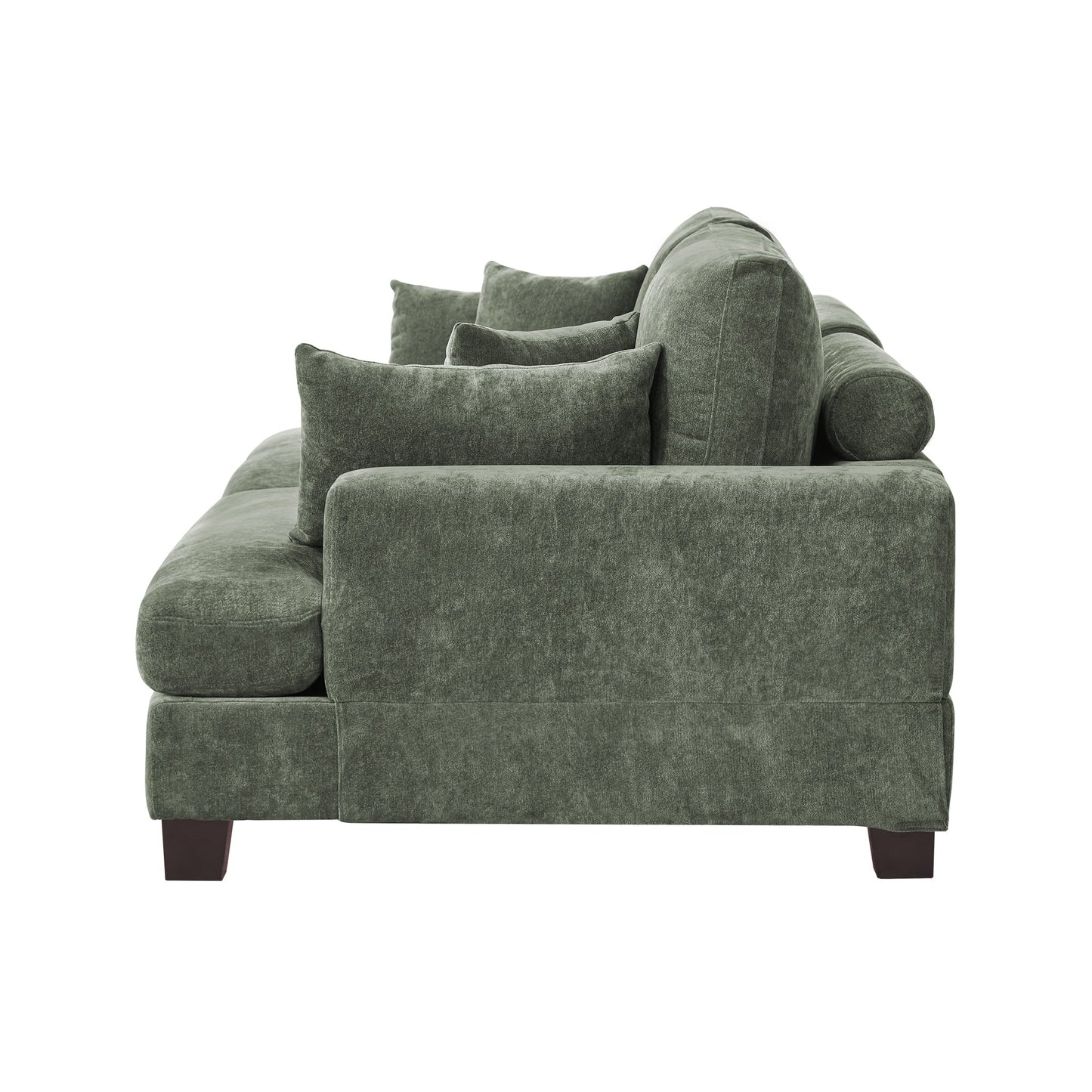 87-in Modern 3-Seater Upholstered Sofa Couch Chenille Design for Living Room