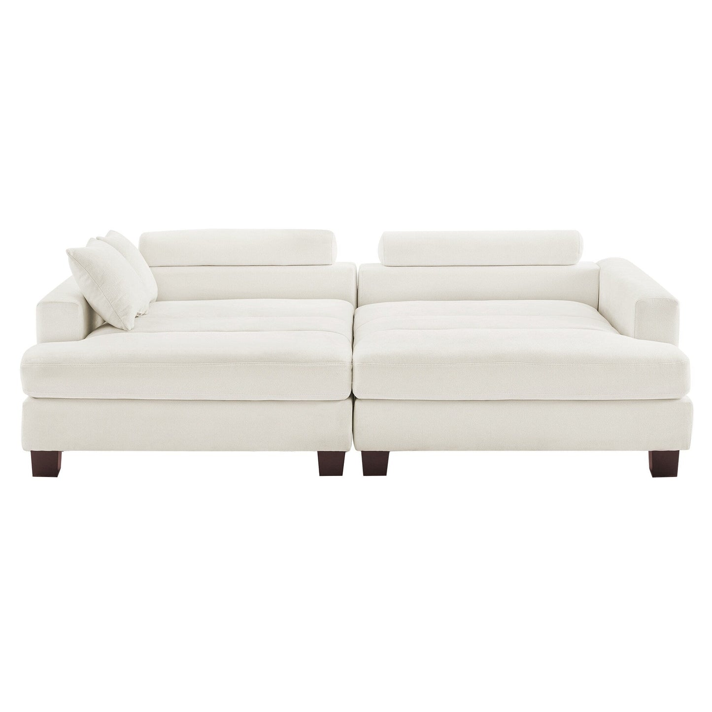 87-in Modern 3-Seater Upholstered Sofa Couch Chenille Design for Living Room