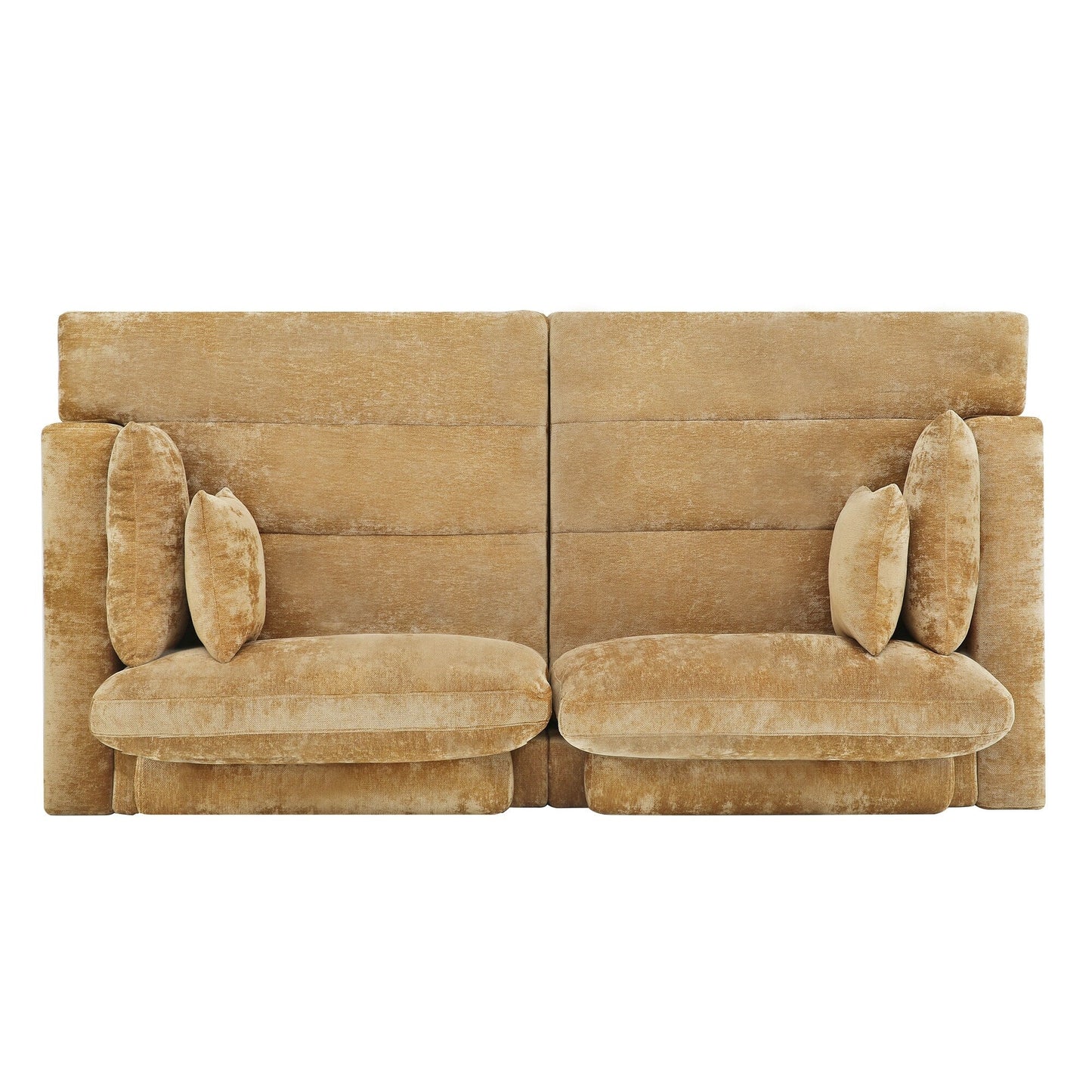 87-in Modern 3-Seater Upholstered Sofa Couch Chenille Design for Living Room