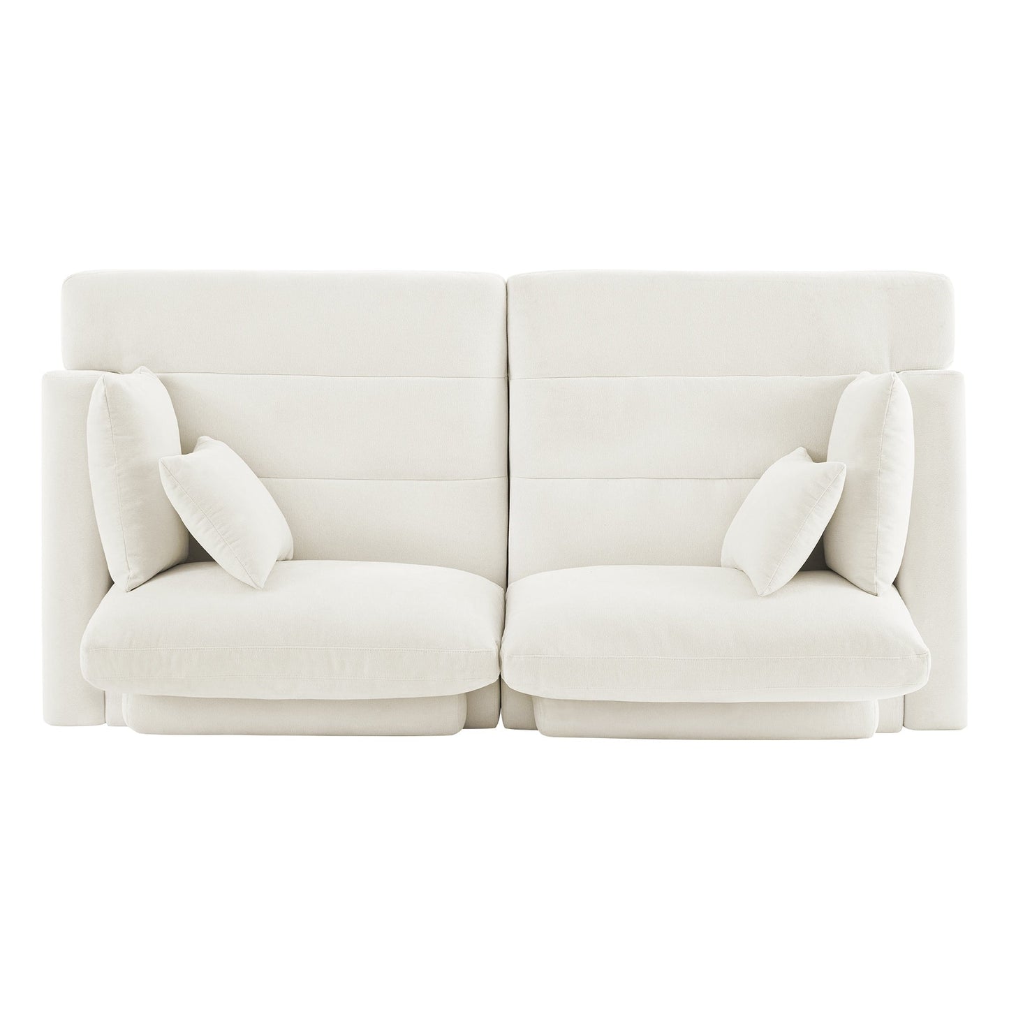 87-in Modern 3-Seater Upholstered Sofa Couch Chenille Design for Living Room