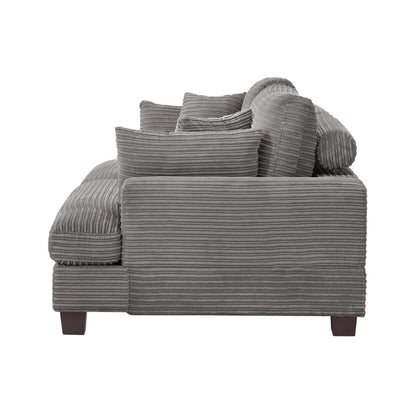 87-in Modern 3-Seater Upholstered Sofa Couch Chenille Design for Living Room