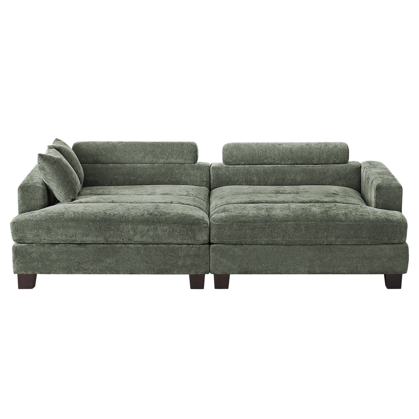 87-in Modern 3-Seater Upholstered Sofa Couch Chenille Design for Living Room
