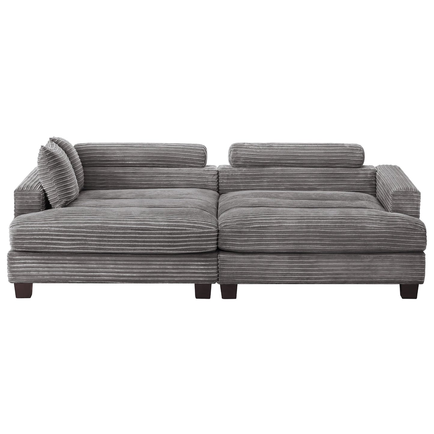 87-in Modern 3-Seater Upholstered Sofa Couch Chenille Design for Living Room