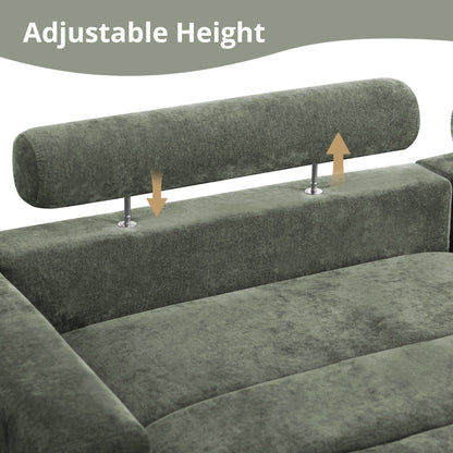 87-in Modern 3-Seater Upholstered Sofa Couch Chenille Design for Living Room