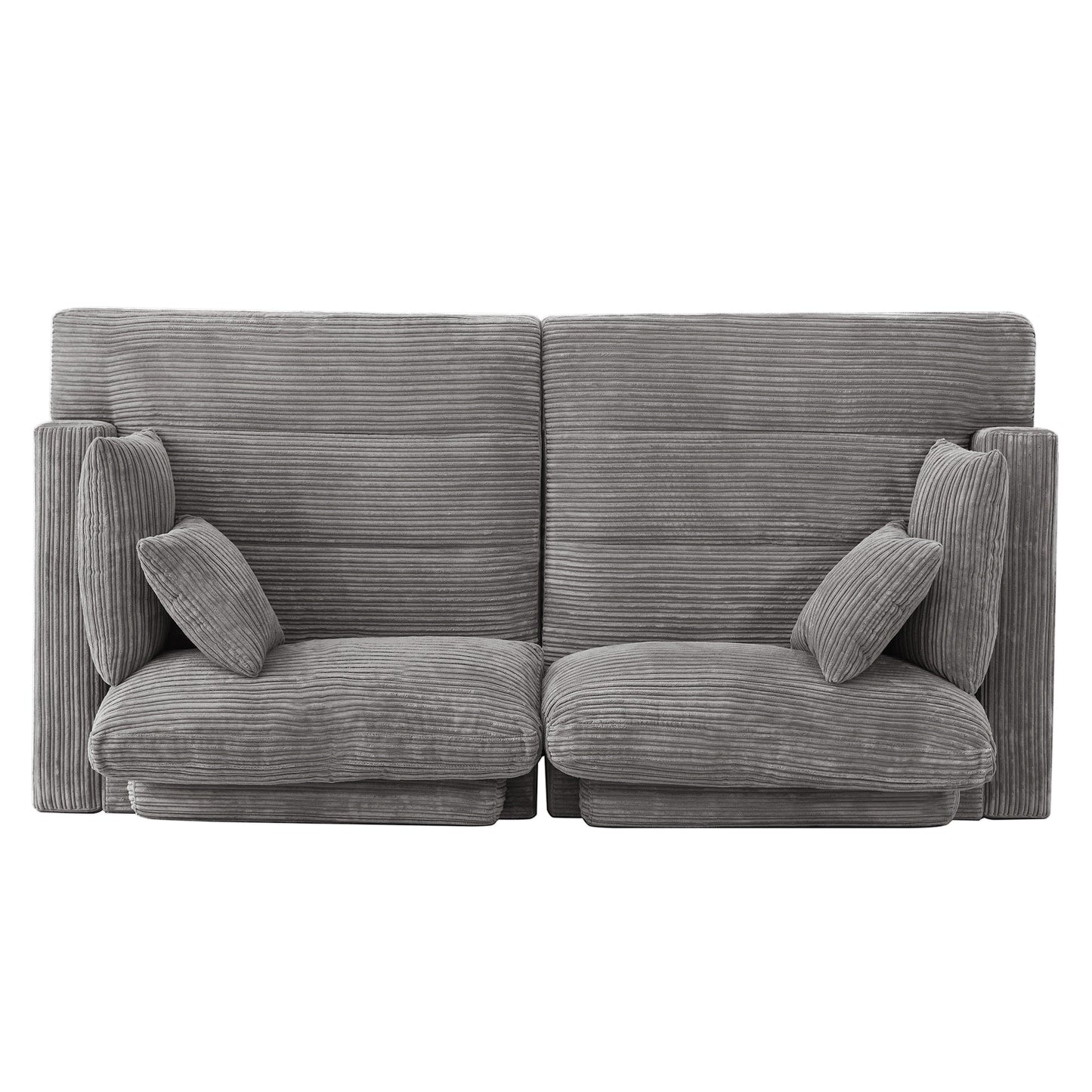 87-in Modern 3-Seater Upholstered Sofa Couch Chenille Design for Living Room