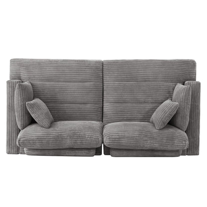 87-in Modern 3-Seater Upholstered Sofa Couch Chenille Design for Living Room