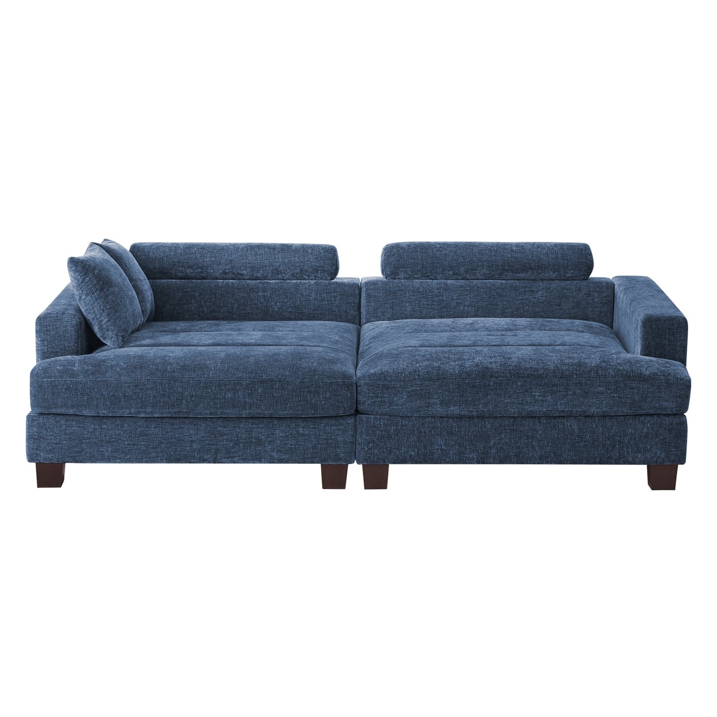 87-in Modern 3-Seater Upholstered Sofa Couch Chenille Design for Living Room