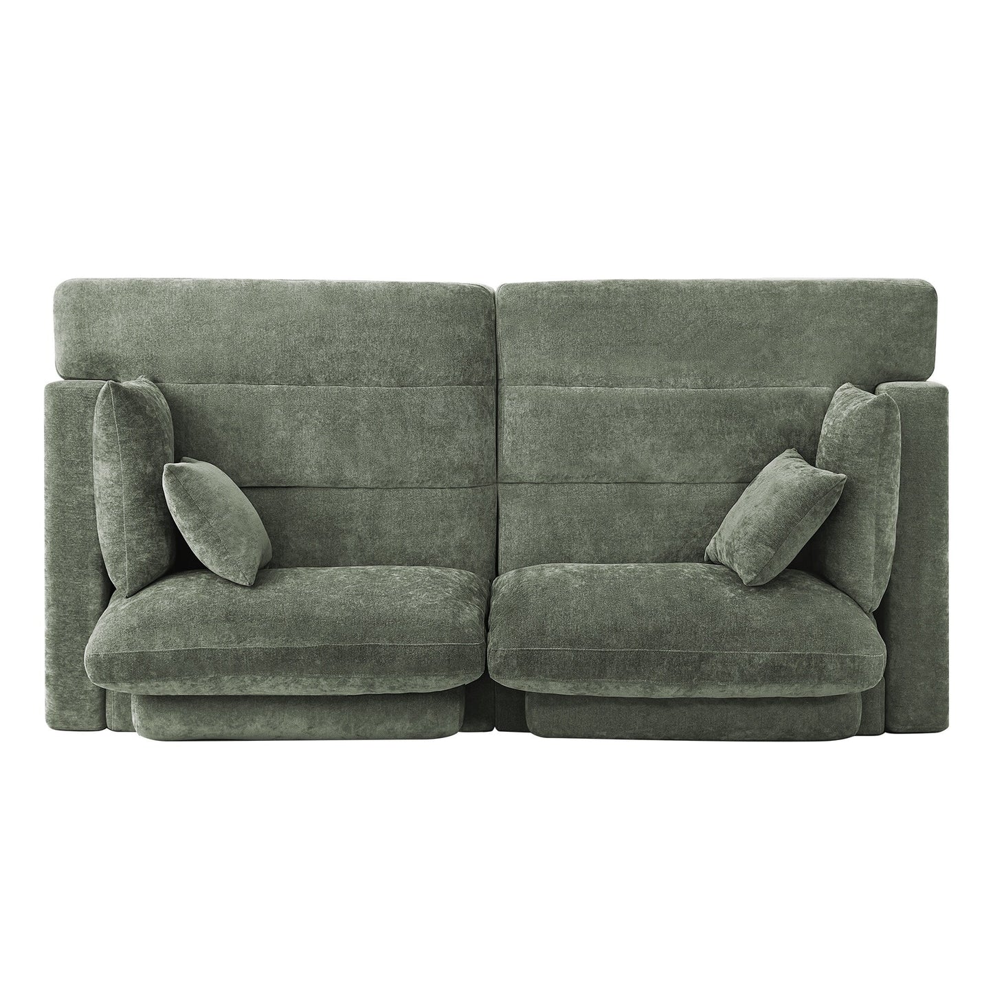87-in Modern 3-Seater Upholstered Sofa Couch Chenille Design for Living Room