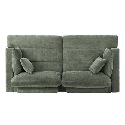 87-in Modern 3-Seater Upholstered Sofa Couch Chenille Design for Living Room