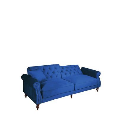 87.8'' Convertible Velvet Sofa Bed Sleeper Futon