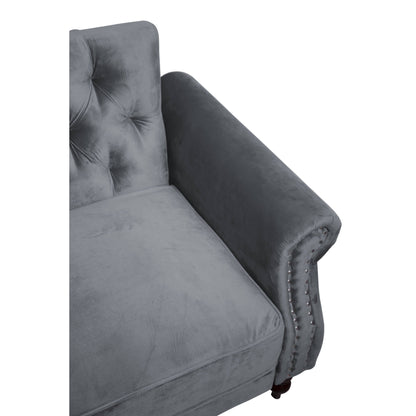 87.8'' Convertible Velvet Sofa Bed Sleeper Futon