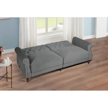 87.8'' Convertible Velvet Sofa Bed Sleeper Futon