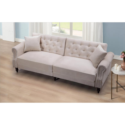 87.8'' Convertible Velvet Sofa Bed Sleeper Futon